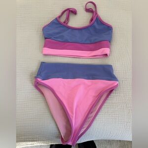 Beach Riot Lavender and Pink Bikini
